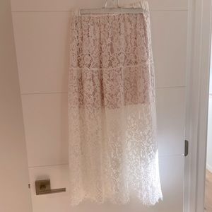 Wilfred lace overlay skirt